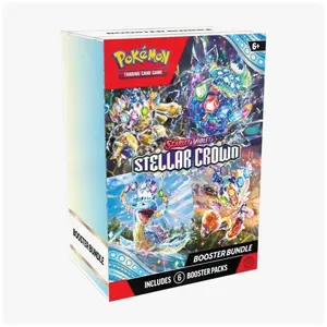 Pokémon Stellar Crown Booster Bundle - Includes 6 Booster Packs for Trading Card Game Scarlet & Violet Edition