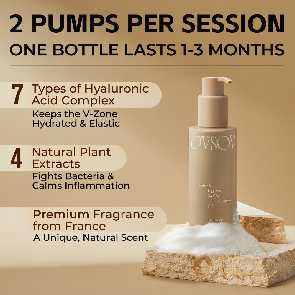 OVSOV Feminie Intimate Care Duo – Cleansing Gel & Refreshing Mist-- Hyaluronic Acid, pH Balanced Feminine Hygiene Products Vaginitis Relief
