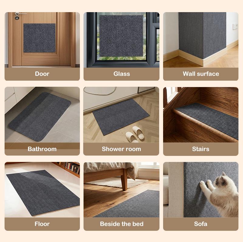 Cat Scratch Furniture Protectors, Self-Adhesive Sofa Scratch Protectors, Durable Cat Scratching Post Rugs, Trimmable Sofa and Wall Protectors, Cat Scratching Boards - 4Pcs