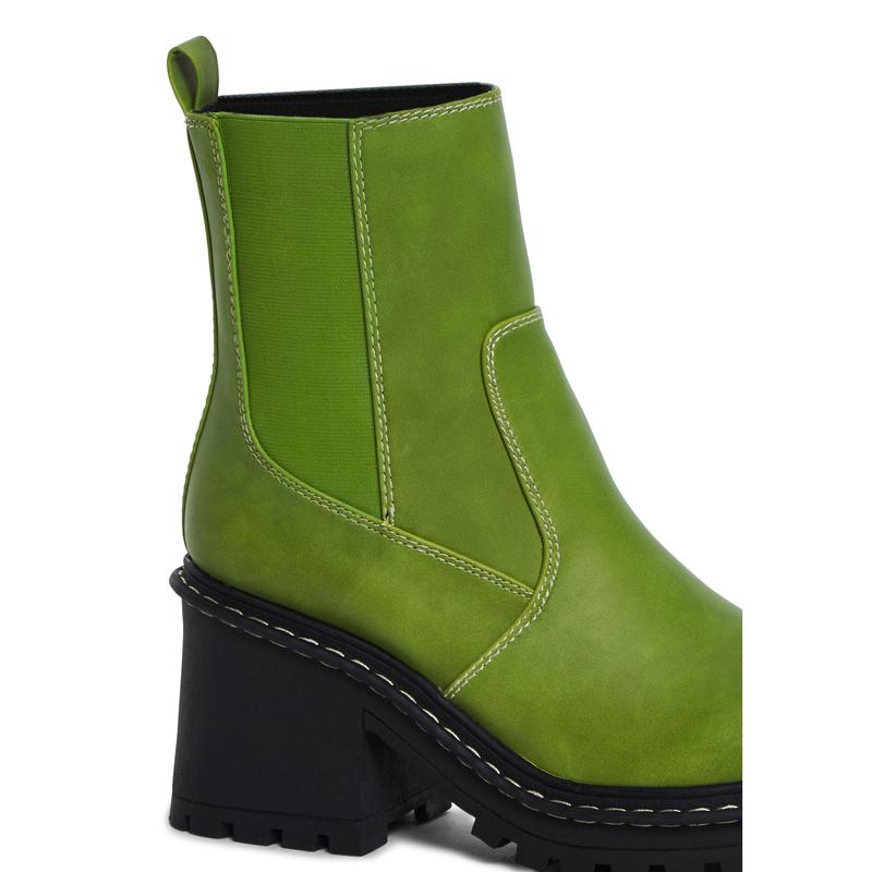 Off The Record Ankle Boots - Green