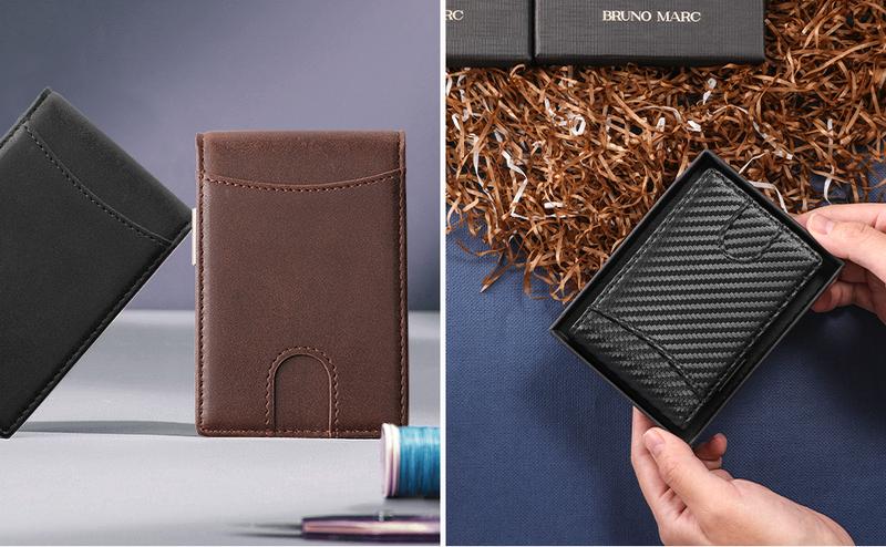 Bruno Marc Men's Slim Wallet with Money Clip