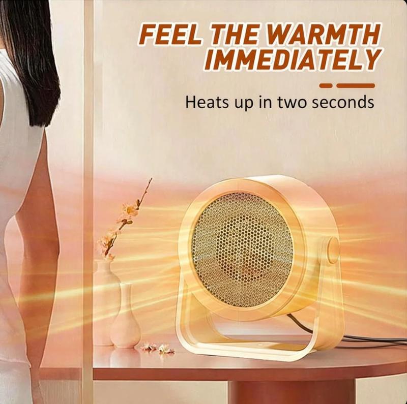 BougeRV Heater Outdoor & Desktop Portable Heater—— 2026 Hot Air Blower Mini Radiator Energy Efficient Winter Warmer Warmth Convenience Compact Design Low Energy Consumption Plug-in type, requires power outlet to use