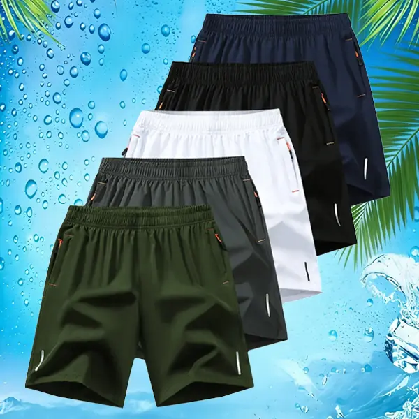 5-Pack Solid Color Lightweight Training Shorts — Vacation Essential, Versatile for Light/Casual Wear, Summer Street Style, Ice-Cool Quick-Dry, Zippered Pockets, Available in Multiple Colors Men's Lightning Print 5-Pack Solid Color Lightweight Training Shorts — Vacation Essential, Versatile for Light/Casual Wear, Summer Street Style, Ice-Cool Quick-Dry, Zippered Pockets, Available in Multiple Colors Men's Lightning Print