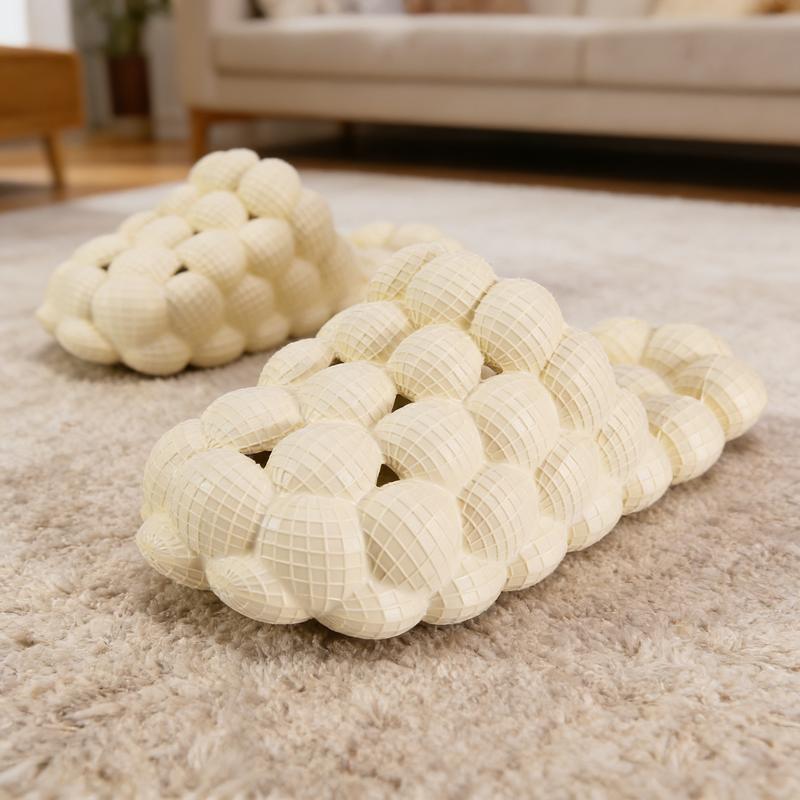 Lumubby Unisex Bubble Slide Summer "Poop Feeling" Grape Slippers Trendy EVA Anti Slip Home Massage Foot Soles for Bathing in the Shower Unisex Orange 3D Bubble Look Cloud like Comfort Footwear Women Shoe Soft
