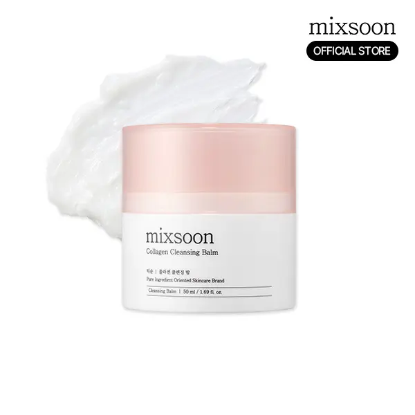 [mixsoon Official Shop] Collagen Cleansing Balm 1.69 fl.oz / 50ml — One-step Cleansing Balm that Effortlessly melts away makeup and impurities, Korean Skincare for Glass Skin