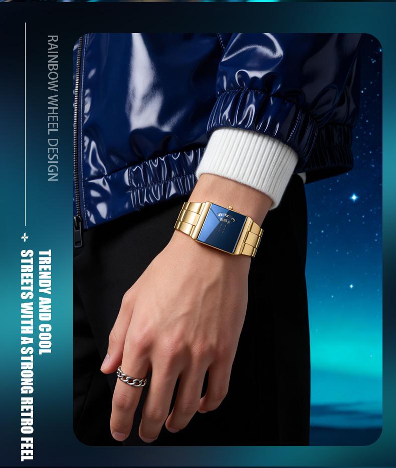 【TikTokShopStockUp】 Racing Sports Watch, Luxury Men's Racing Sports Watch, Iridescent Mirror Design, Stainless Steel Material, Casual & Business Style, Perfect Gift for Him, Fashionable Wristwatch with Time Display 【TikTokShopStockUp】 Racing Sports Watch, Luxury Men's Racing Sports Watch, Iridescent Mirror Design, Stainless Steel Material, Casual & Business Style, Perfect Gift for Him, Fashionable Wristwatch with Time Display