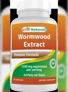 Best Naturals Wormwood Extract 1500 mg Equaivalent Per Serving-120 Capsules. Gluten Free, Non-GMO
