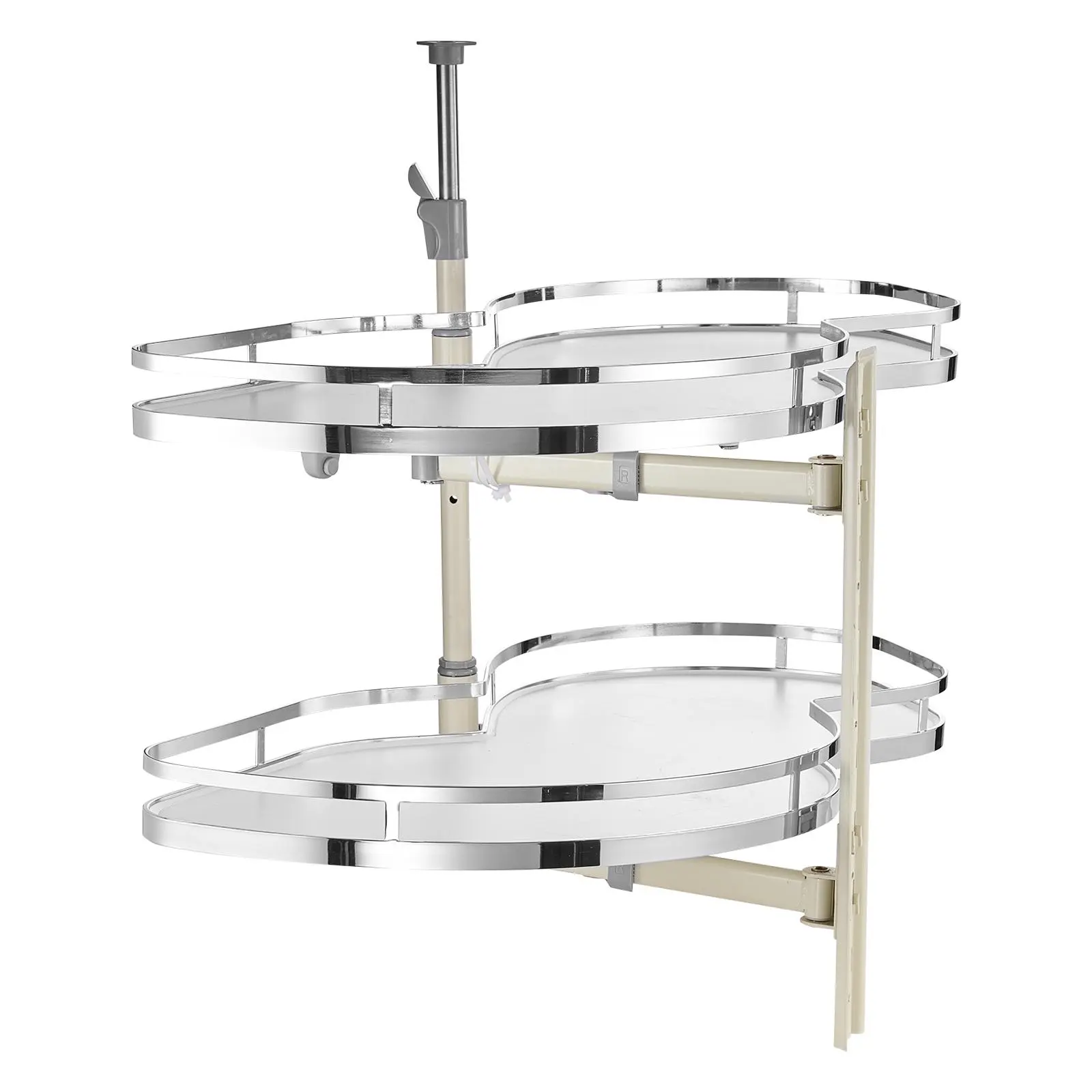 VEVOR Swing Right Blind Corner Cabinet,  Pull Out Organizer for 36 inch Width Blind Cabinet, 2 Tier Height Adjustable Swing Tray, Soft Close Kitchen Cloud Blind Organizer, Right Open