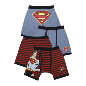 DC Comics Boys' Little Batman 2 Pack Vintage Superman Boxer Brief Underwear
