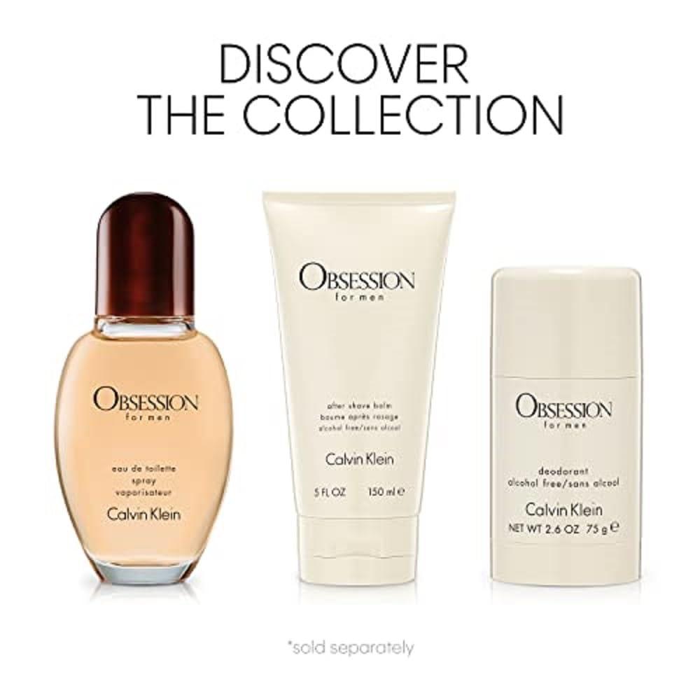 Calvin Klein Obsession Men's Deodorant Stick Alcohol Free with Bergamot Lavender Sage Musk & Sandalwood Notes 2.6 oz