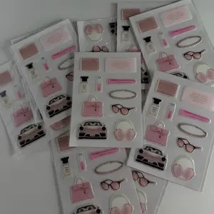 Aesthetic 3D Phone Case Stickers "Build Good Habits" - Vibrant Stickers, Waterproof, Unique Design for Personalization