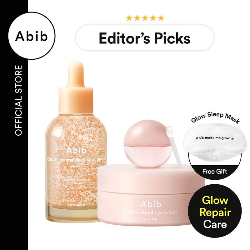 [Abib Official] Radiance Spot-Correcting Glow Trio | Glutathione Serum, PDRN Eye Patch & Lip Balm