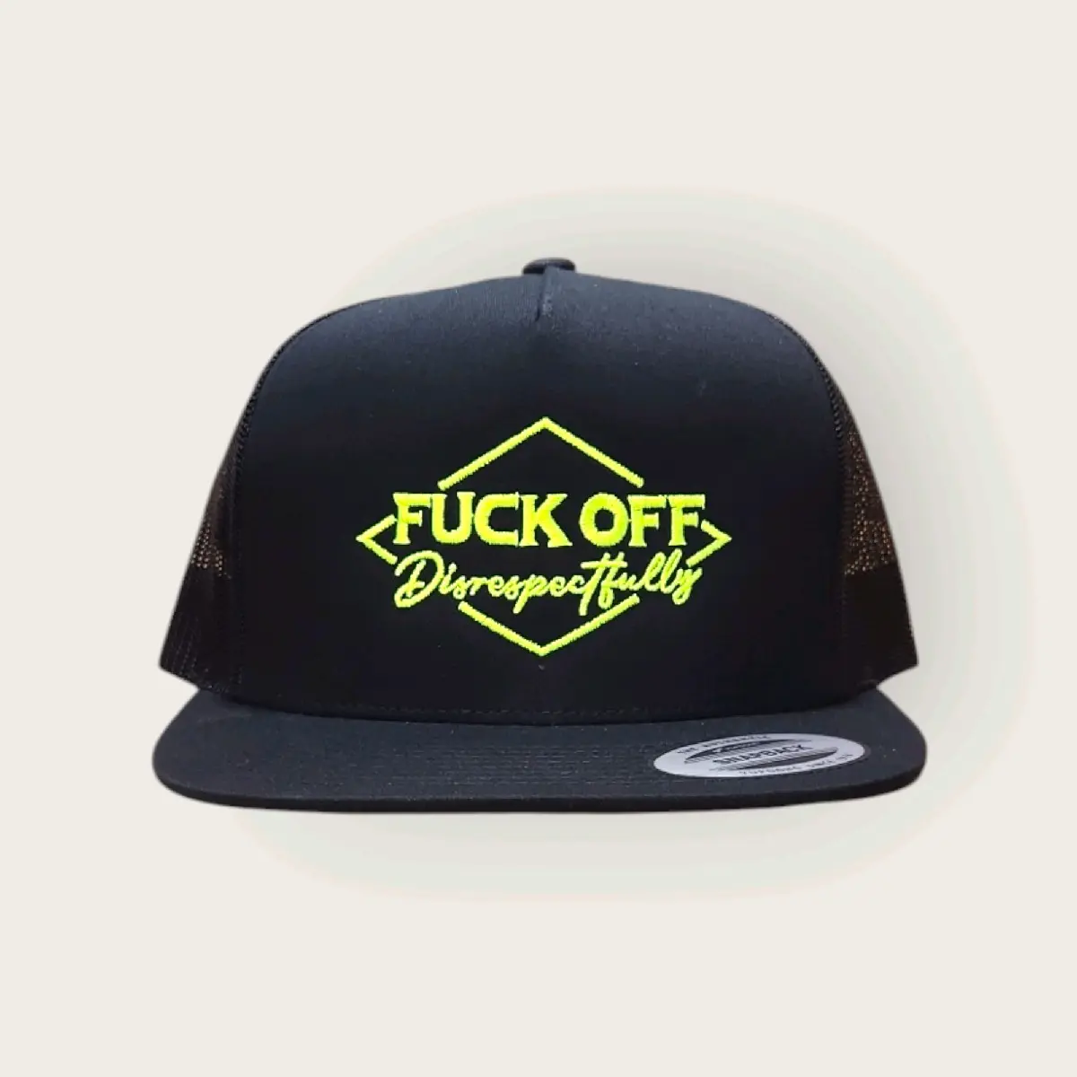 Neon Colors F off Disrespectfully Trucker Snapback Hat
