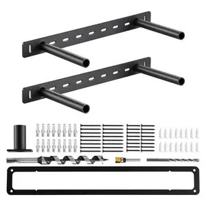 2 Pcs Heavy-Duty Hidden Floating Shelf Brackets - 150 lbs/68 kg Capacity, 16x6.2x1.5 Inch (406.4x157.4x38.1 mm), Invisible Wall-Mounted Support for Floating Shelves