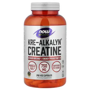 NOW Foods Sports, Kre-Alkalyn® Creatine, 240 Veg Capsules (0.75 g per Capsule)