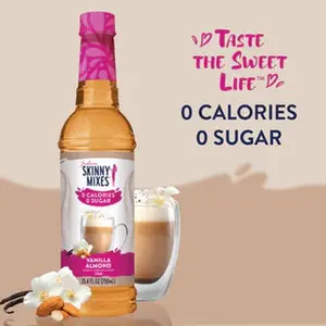 Skinny Strips Vanilla Almond Flavoring - 0 Calories 0 Sugar Sweet Beverage Flavoring - 750 ml Bottle - Gluten Free Kosher Keto Friendly Made in USA
