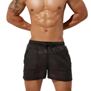 2026 Men's Comfortable Breathable Low Waist Semi Transparent Shorts Sexy Ultra-thin Quick Drying Casual Home Pants Sports Three-part Swim Beach Shorts