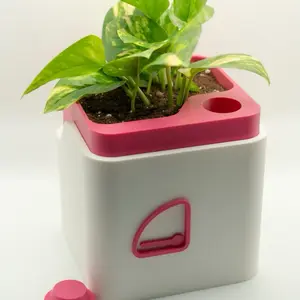 Planter Pot with water gauge 3d print