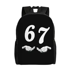 1pc 67 Meme & Six Seven Meme Backpack - Funny 67 Number Print School Bookbag, Large Capacity Rucksack Suitable for, Adults, Back to School, Travel, Daily Use - Lightweight & Machine Washable, for Teenager
