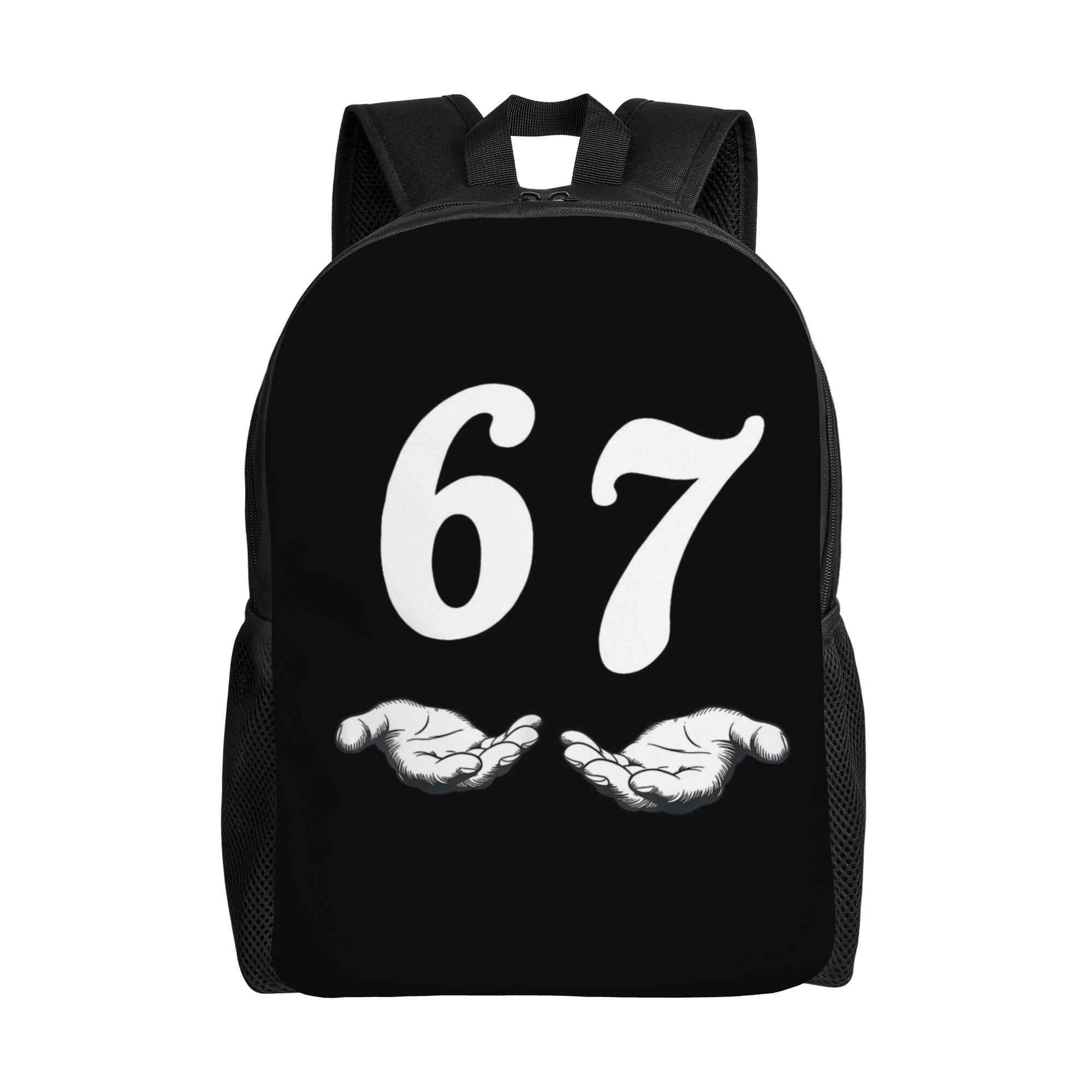 1pc 67 Meme & Six Seven Meme Backpack - Funny 67 Number Print School Bookbag, Large Capacity Rucksack Suitable for, Adults, Back to School, Travel, Daily Use - Lightweight & Machine Washable, for Teenager