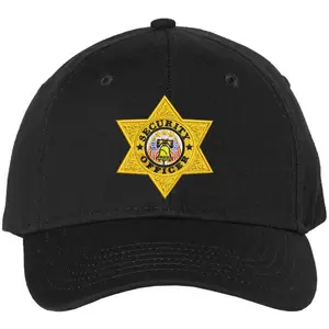Security Officer Badge Baseball Hat Embroidered Security Star Liberty Emblem Cap