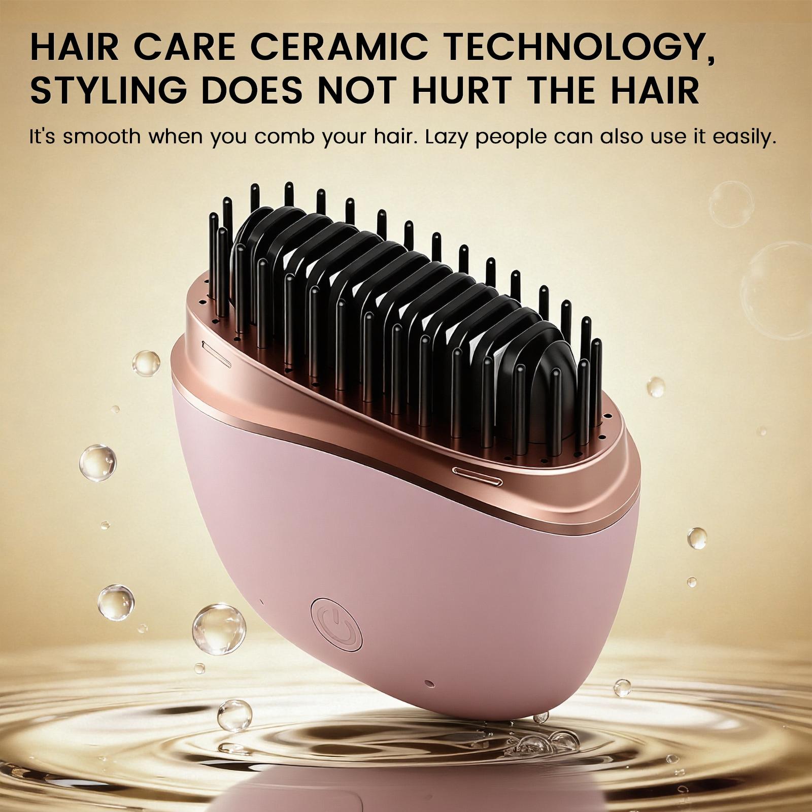 Mini Portable Cordless Hair Straightener in Pink, Smooths Hair, Shiny Hair,  Safe and Gentle on Scalp, Type-C Rechargeable, Portable, Ideal for  Christmas Gift - TikTok Shop