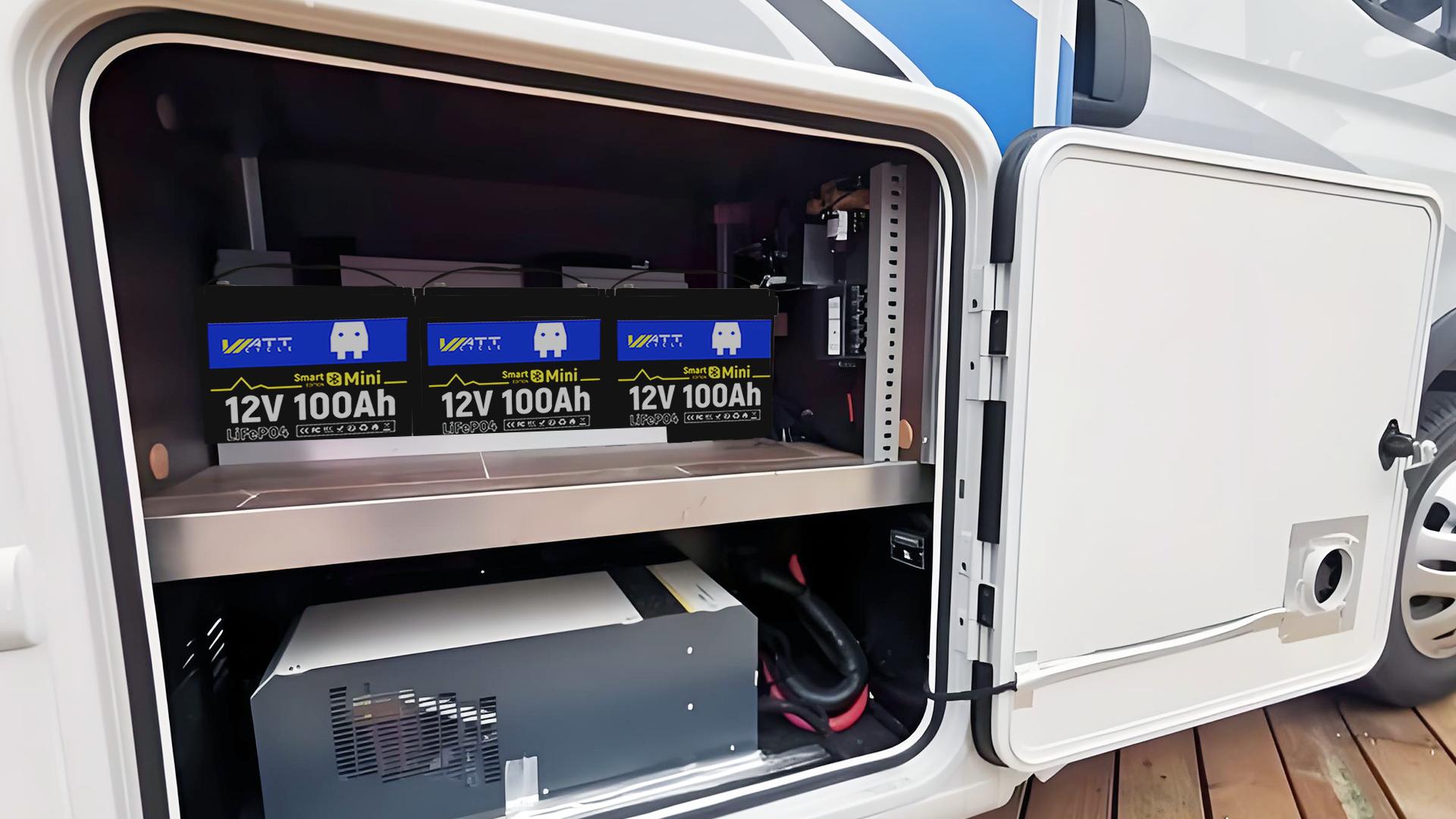 WattCycle 12V 100Ah Mini Bluetooth LiFePO4 Battery Group 22NF , Utilizing EV Grade A+ Cells,Lightweight Compact Power WattCycle 12V 100Ah Mini Bluetooth LiFePO4 Battery Group 22NF , Utilizing EV Grade A+ Cells,Lightweight Compact Power