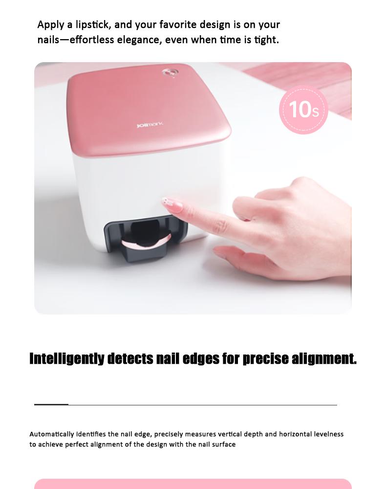 Nail Printer Nail Art Machine Portable 3D Digital Printer for Nail Art DIY Control Through Mobile App with 1000+ Designs & 10s Fast Printing for Beauty Personal Care