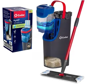 H2prO Flat Mop System Dual-Tank Design for 100% Clean Water Separation & Adjustable Angle for Hard Floors