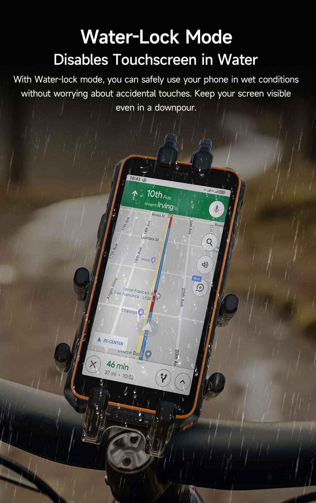 Ulefone RugKing 2 Pro Rugged Phone, 8(4+4) GB+128GB Octa-Core, 4500mAh, Android 15 Waterproof Phone, 5.45" HD+ Corning Gorilla Screen, 13MP+5MP Camera, Dock Charging, Al Assistant(Gemini), Orange