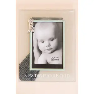 Bless This Precious Child Picture Frame - Glass Picture Frame