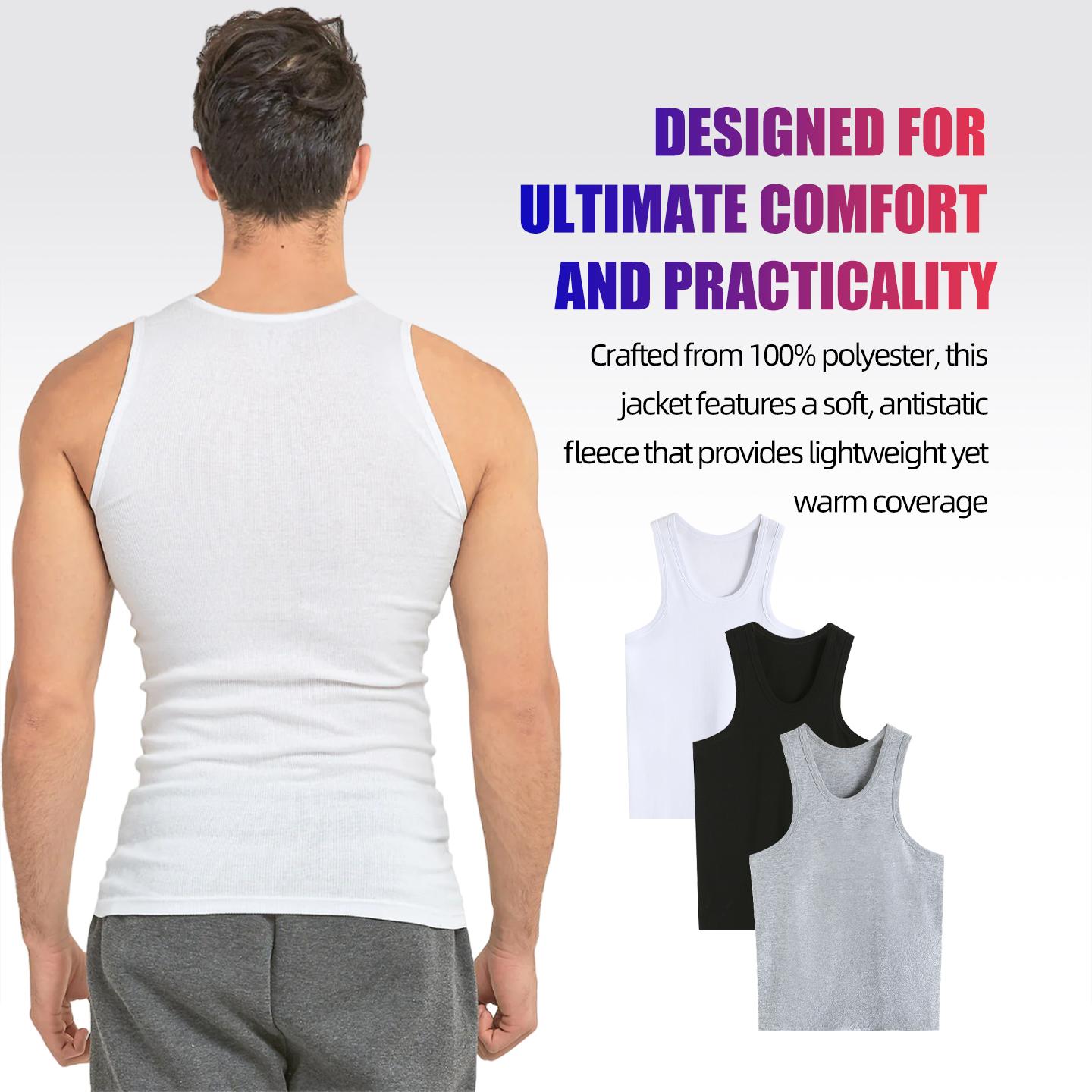 6 Pack Men's A-Shirts 100% Cotton Ribbed Underwear Tank Top Solid Casual Menswear S-3XL Regular Big & Tall Workout Breathable Sleeveless Plain Classic