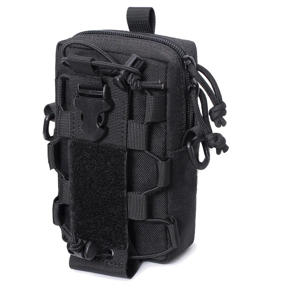 Tactical EDC Pouch, Molle Utility Pouches, Gadget Organizer, Phone Holder Waist Pack, Smart Phone Pouch with Water Bottle Holder