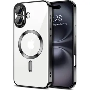 Entronix iPhone 16 Plus [Magnetic-Compatible] Case - Clear & Shiny, Cover Protective