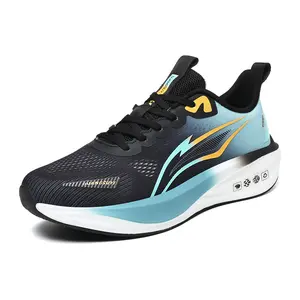 Men's Professional Road Running Shoes, Lightweight Cushioned Athletic Sneakers, Breathable Mesh, High Elastic EVA Midsole, Anti-Slip Sole for Marathon & Interval Training