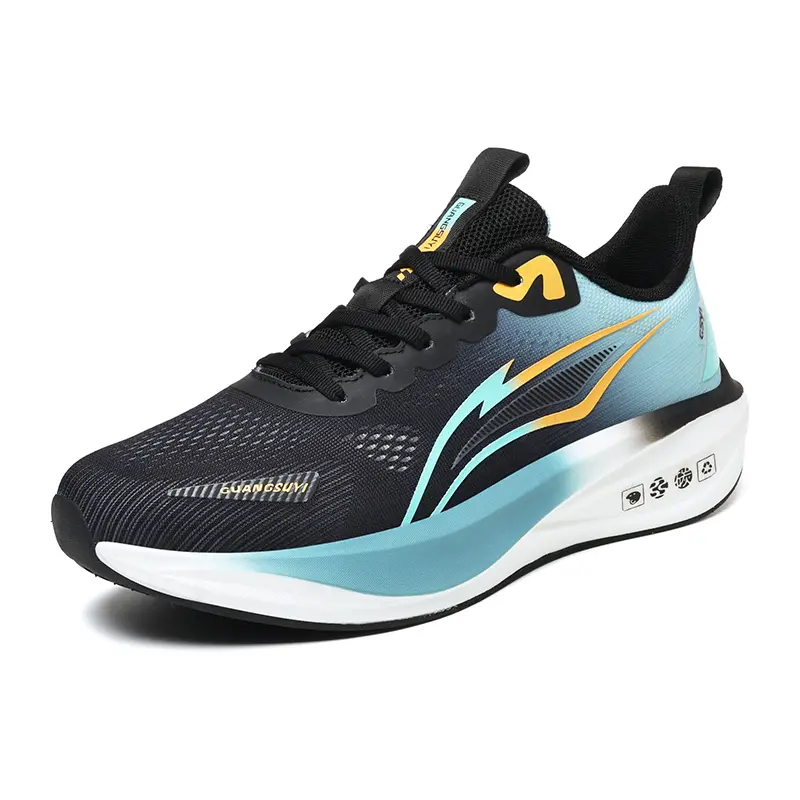 Men's Sporty Running Shoes, Lightweight Casual Trainers with Breathable Mesh, EVA Cushioning and Anti-Slip Tread for Marathon and Interval Training, Anti-Slip Tread Casual Trainers, Cushioned Eva Softens Hard Landings