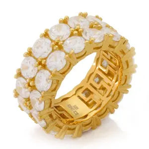 Double-Row Brilliant-Cut Ring