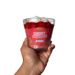 (WICKLESS) CHERRY CHEESECAKE CANDLE