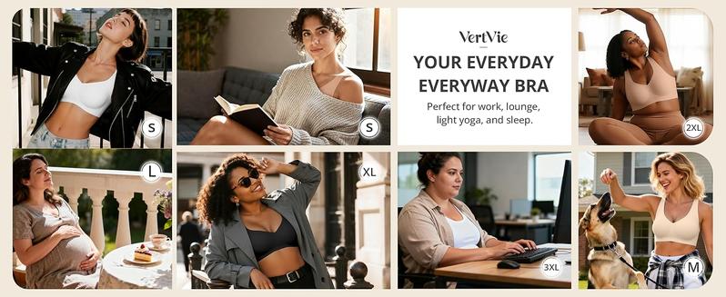 Vertvie｜EMILY Seamless Active Tank Bra, Jelly Bras, Wireless Comfort for Everyday Movement