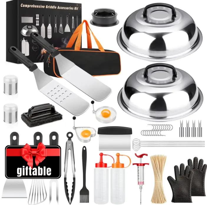 Griddle Accessories Kit 140 Pcs for Blackstone Camp Chef Professional Griddle Grill BBQ Spatula