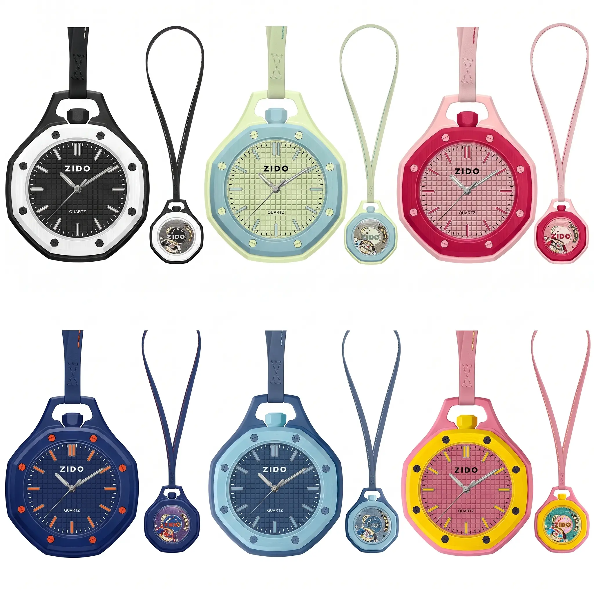 Pocket watch–style bag charm, 2026 new quartz watch, luxury royal style, trendy pop design, bag hanger, luxurious timepiece, dopamine-inspired design, detachable dial, stylish and elegant design, high-end quality, OOTD watch, unisex, exquisite gift box.