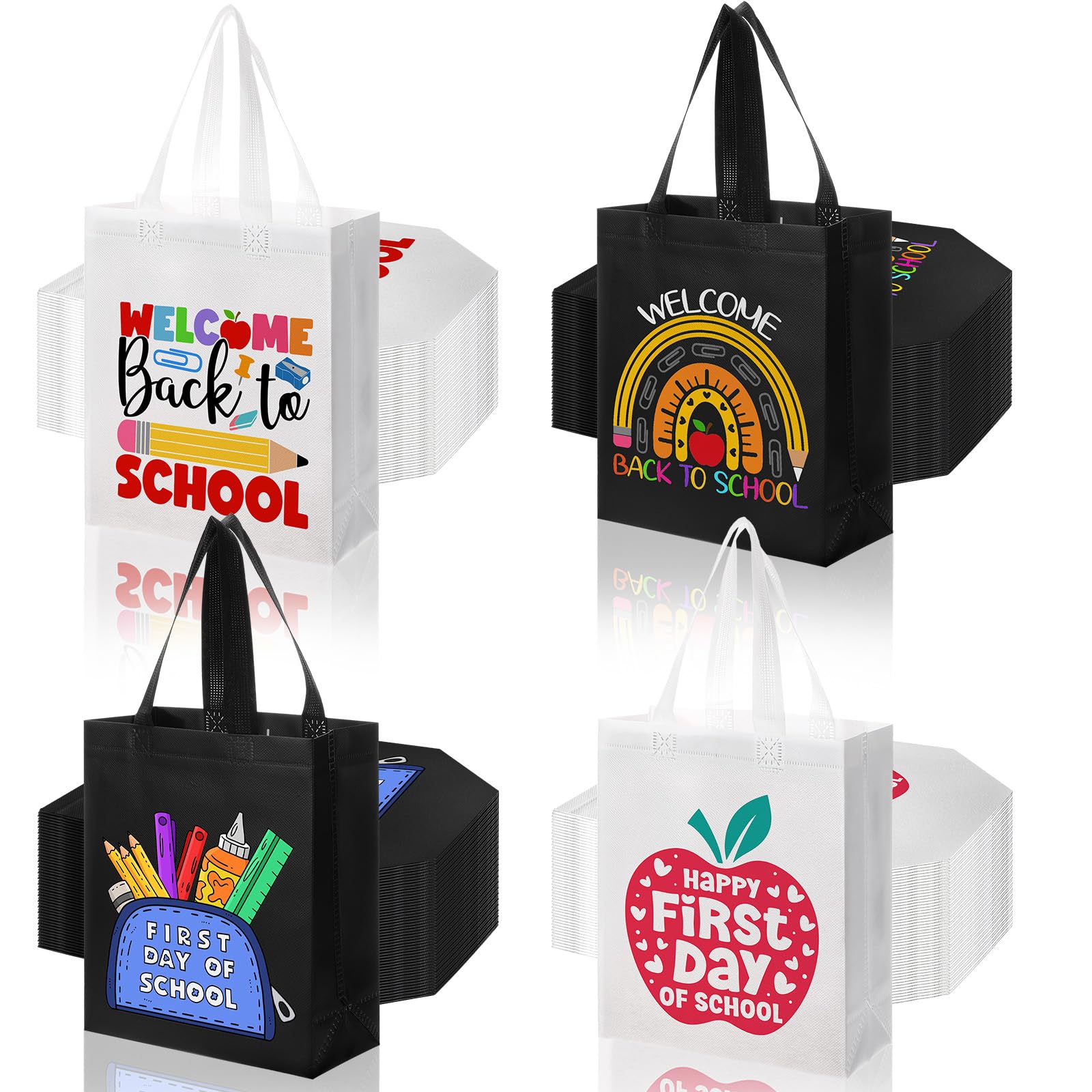 Graduation Goodie Bags Pencil Gift Bags Non Woven Crayon Handbags Crayon Bags Party Favors Bag for Student Teacher Christian,Birthday Thanksgiving Back to School Welcome First Day of School Graduation Gift,Classroom Gift Exchange