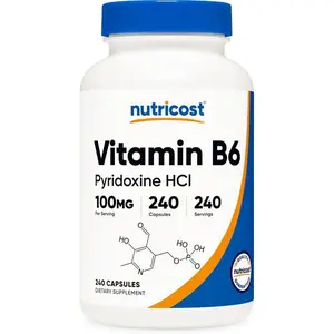 Nutricost Vitamin B6 (Pyridoxine HCl) 100mg, 240 Capsules