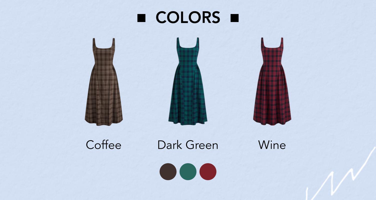 square neck check pleated zipper maxi dress Buy Cider Square Neck Check Pleated Zipper Maxi Dress Curve & Plus (0XL)  Online
