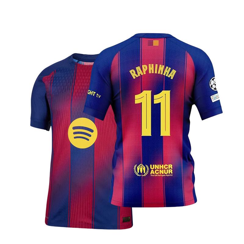 2025-26 Champions League Fan Edition Home Kit Short Sleeve Soccer Jersey