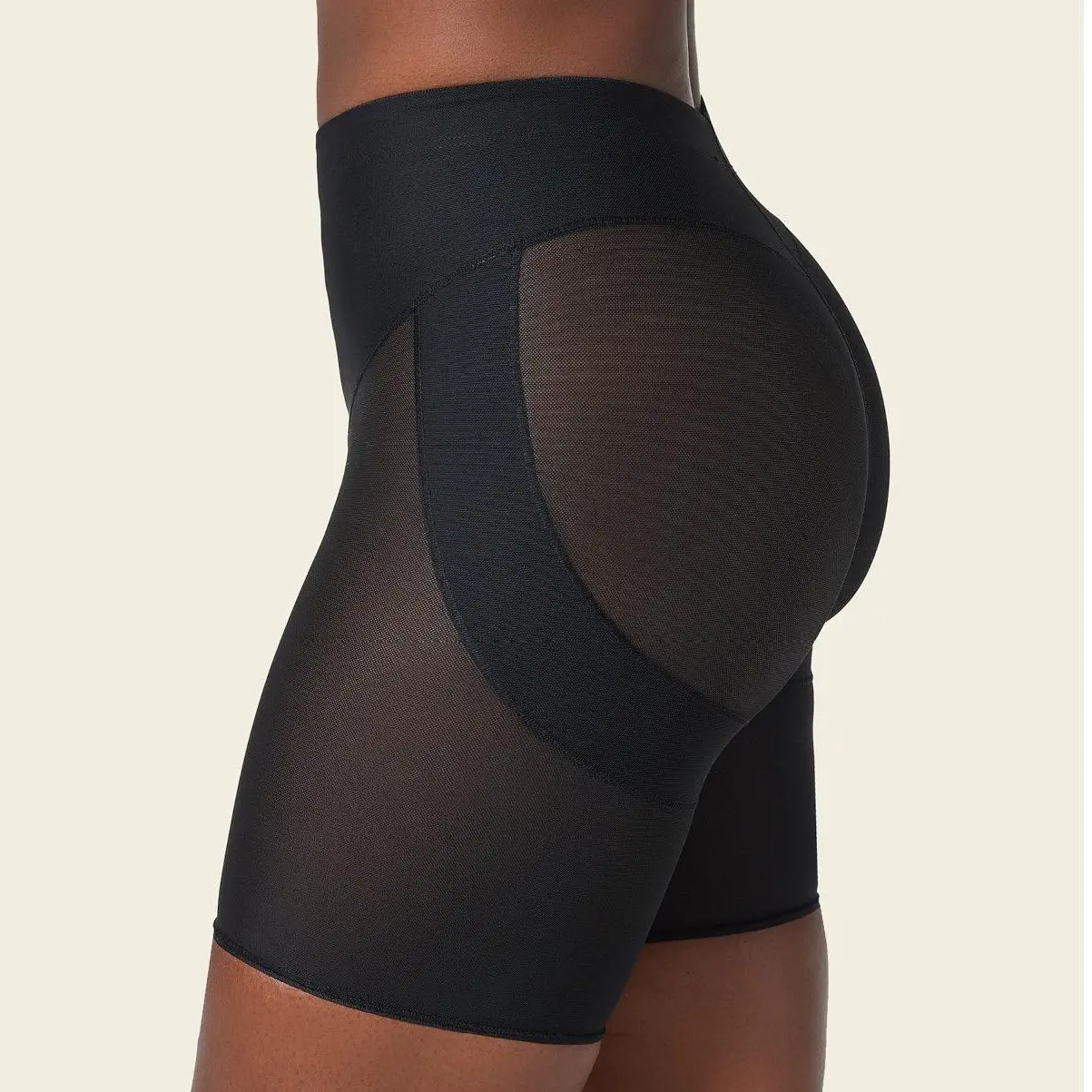 Leonisa PowerUp Firm Compression Butt Lifter Shaper Short with Ruched Center Seam & MagicUp Bands for Shapewear
