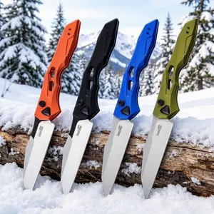 7650 Folding Knife, Convenient Pocket Knife, Aircraft Aluminum Handle, D2 Stainless Steel Blade, Top-Rated Camping Knife, Best Hiking Survival Knife, EDC Multi-Tool Knife