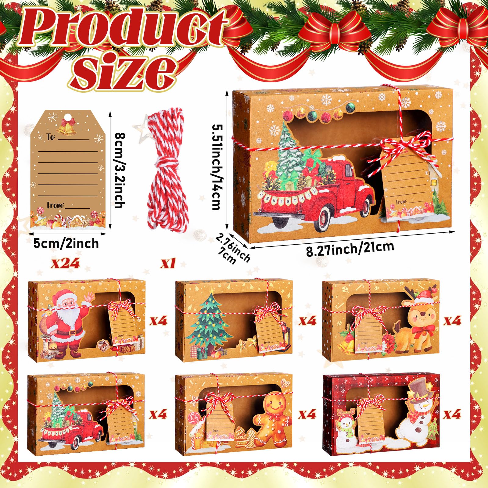 36 Pcs Wedding Gift Box Candy Boxes Treat Boxes kraft Paper Gift Box with Monster Bear Pattern Appreciation Gift for Friends Teacher Students Office Employee Coworker,Mother's Day Galentines Birthday School Classroom Party Gift,Valentine Gift Exchange