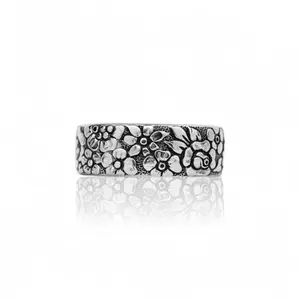 WildFlower - Handcrafted Stainless Steel Floral Spoon Ring