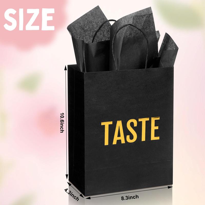 Valentines 5 senses Gift Bags for Her Sight Smell Touch Taste Sound Goodie Bags with Handles Tissue Paper,Birthday Party Gift Idea,Present Wrappings for Girlfriend Couple,Galentine's Day Mother's Day Birthday Wedding Party Gift,Valentine Gift Exchange